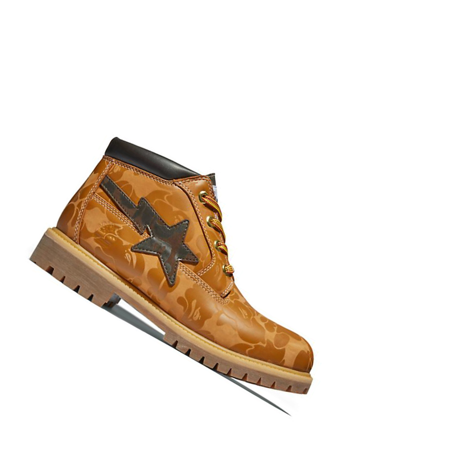 Botas Chukka Timberland BAPE x Timberland® Premium Hombre Amarillo | ES-PTXHA48