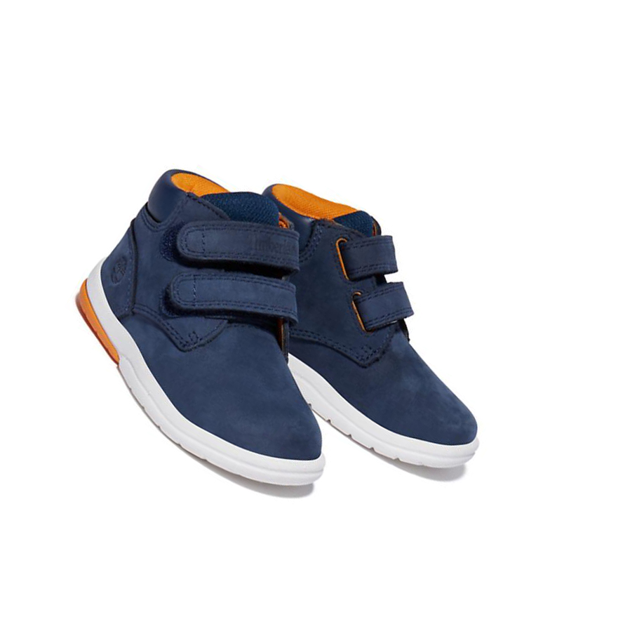 Botas Chukka Timberland Toddle Tracks Velcro Niños Azul Marino | ES-DFUNA72