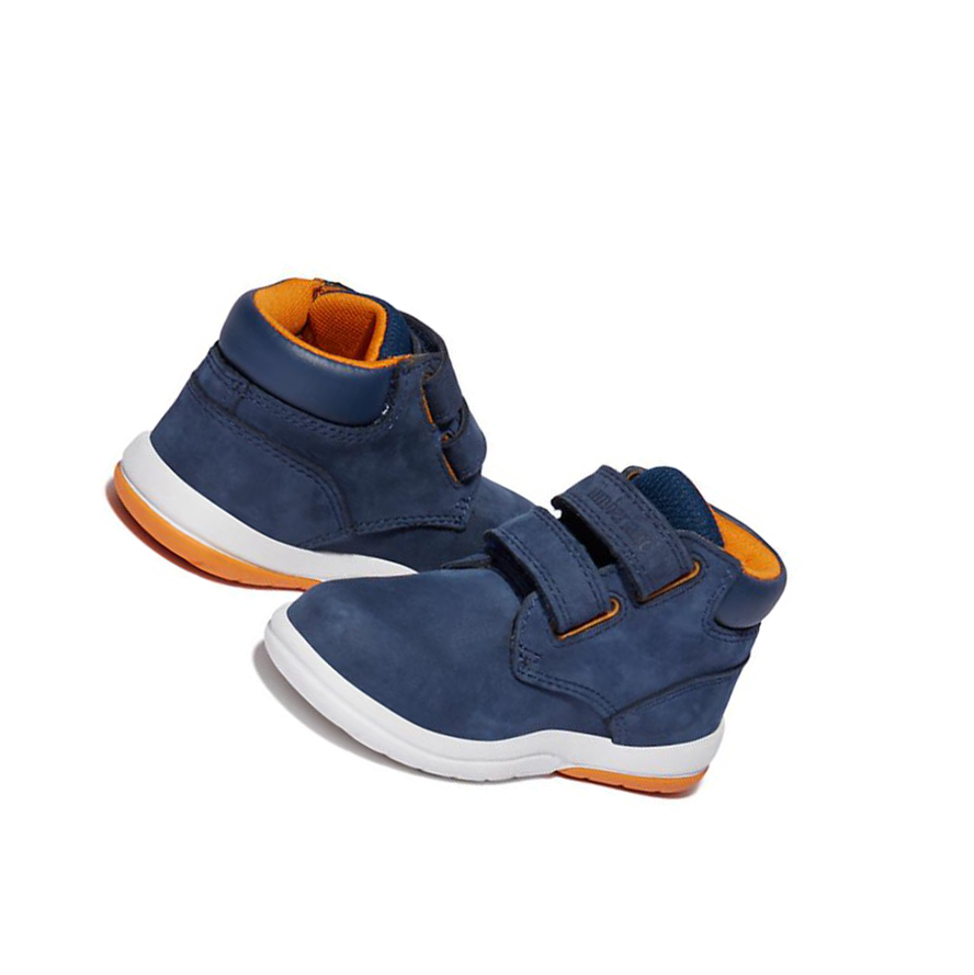 Botas Chukka Timberland Toddle Tracks Velcro Niños Azul Marino | ES-DFUNA72