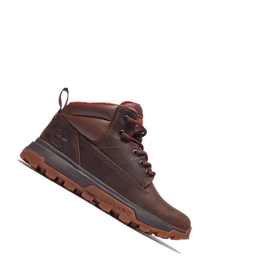 Botas Chukka Timberland Treeline Mid Hiker Niños Marrones Oscuro | ES-VOWIQ04