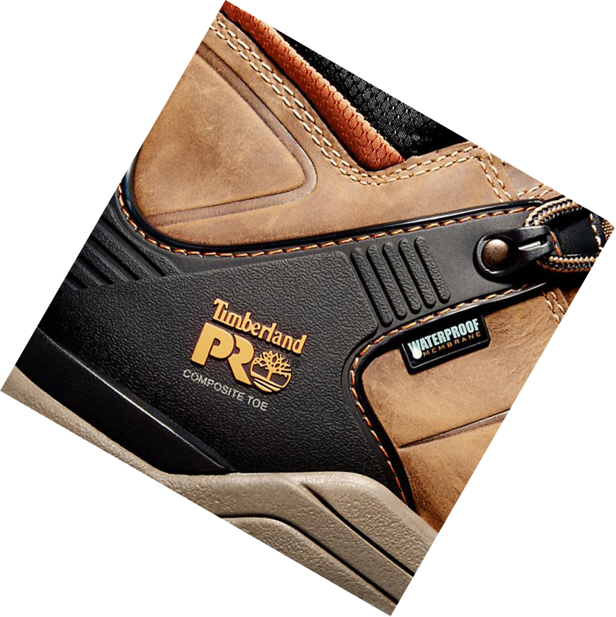 Botas De Trabajo Timberland PRO® Hypercharge Composite Seguridad Puntera Impermeables Hombre Marrones | ES-TKOUJ98