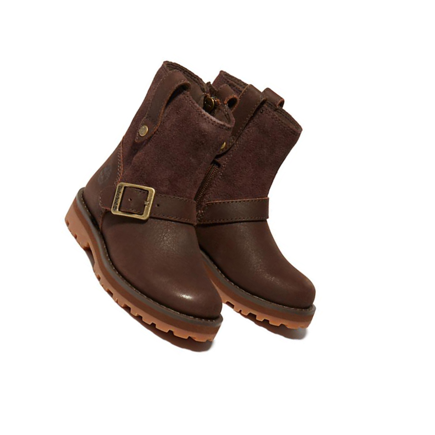 Botas Montaña Timberland Courma Kid Side-zip Invierno Niños Marrones Oscuro | ES-EMLCO36