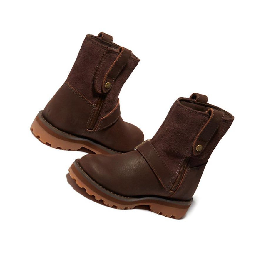 Botas Montaña Timberland Courma Kid Side-zip Invierno Niños Marrones Oscuro | ES-EMLCO36