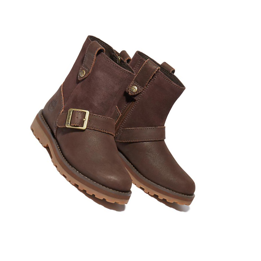 Botas Montaña Timberland Courma Kid Side-zip Invierno Niños Marrones Oscuro | ES-PKGUL13