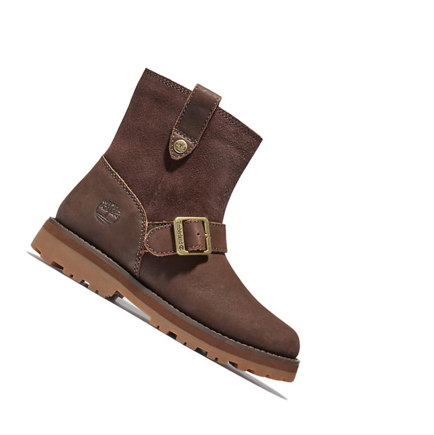 Botas Montaña Timberland Courma Kid Side-zip Invierno Niños Marrones Oscuro | ES-PKGUL13