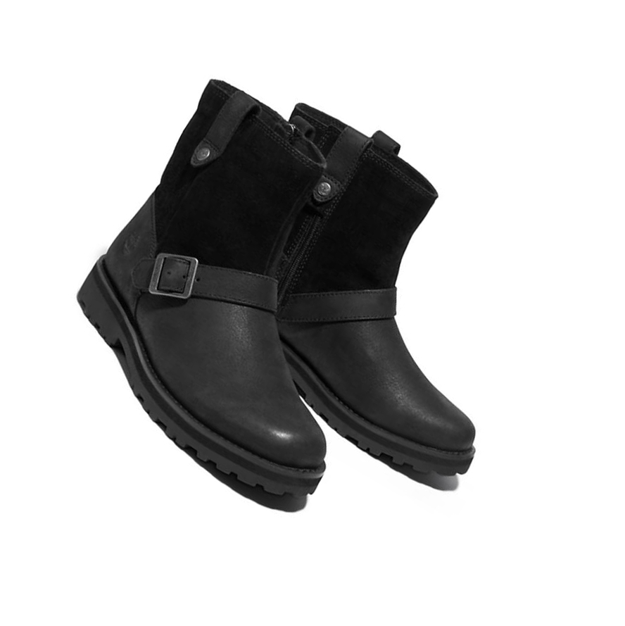 Botas Montaña Timberland Courma Kid Side-zip Invierno Niños Negras | ES-QDTCP28