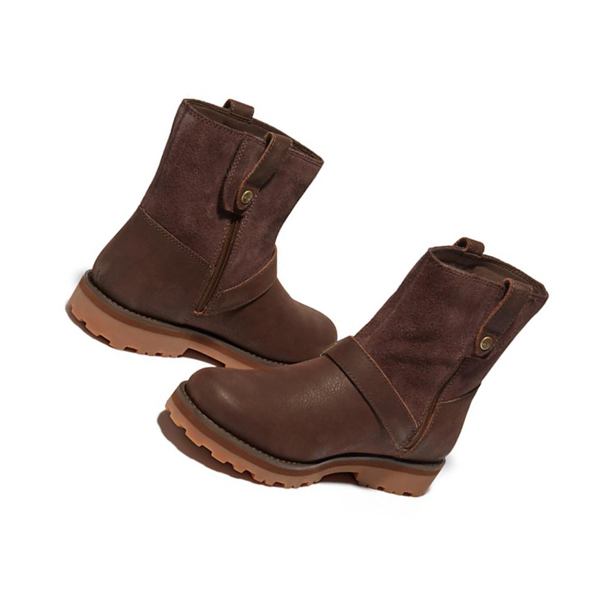 Botas Montaña Timberland Courma Kid Side-zip Invierno Niños Marrones Oscuro | ES-VECFN26