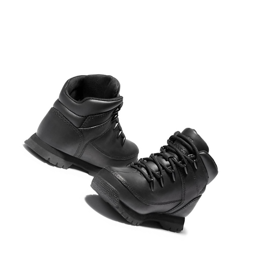 Botas Montaña Timberland Euro Sprint Full-grain Mid Hiker Niños Negras | ES-APBTI05