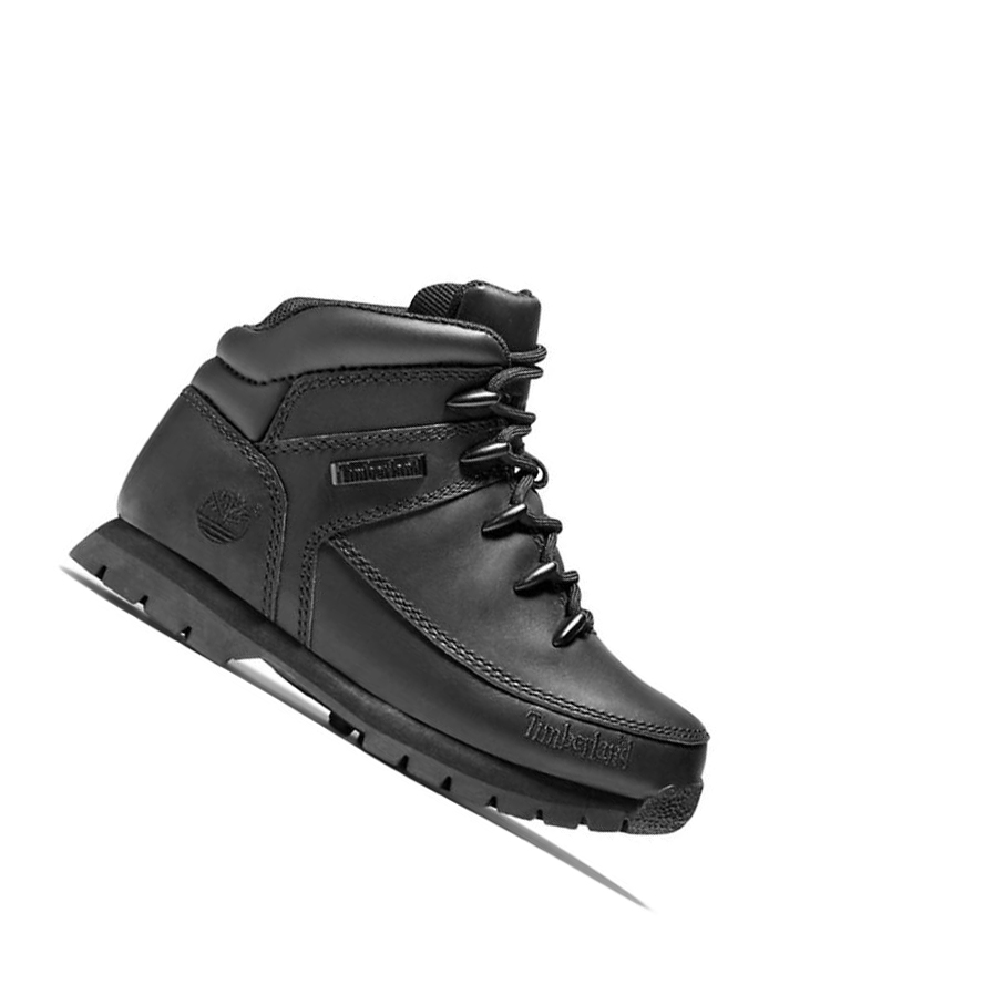 Botas Montaña Timberland Euro Sprint Full-grain Mid Hiker Niños Negras | ES-APBTI05