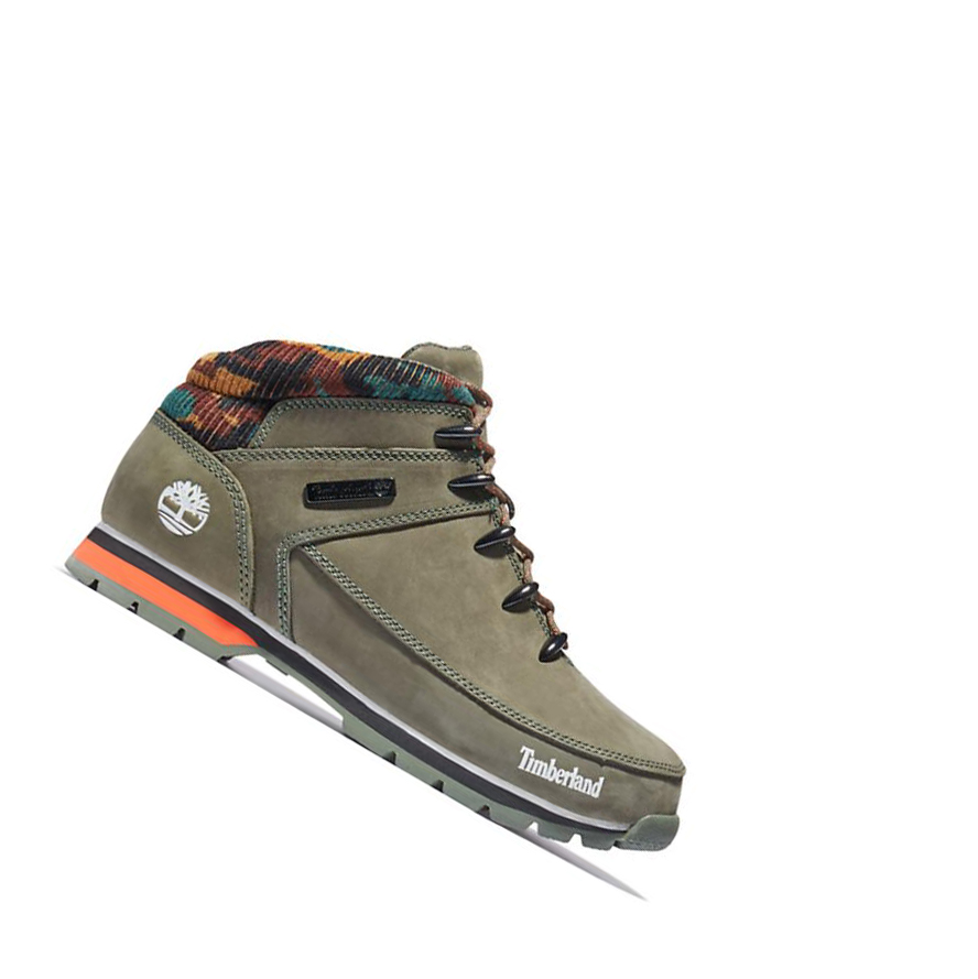 Botas Montaña Timberland Euro Sprint Hiker Hombre Verde | ES-HMZWJ61