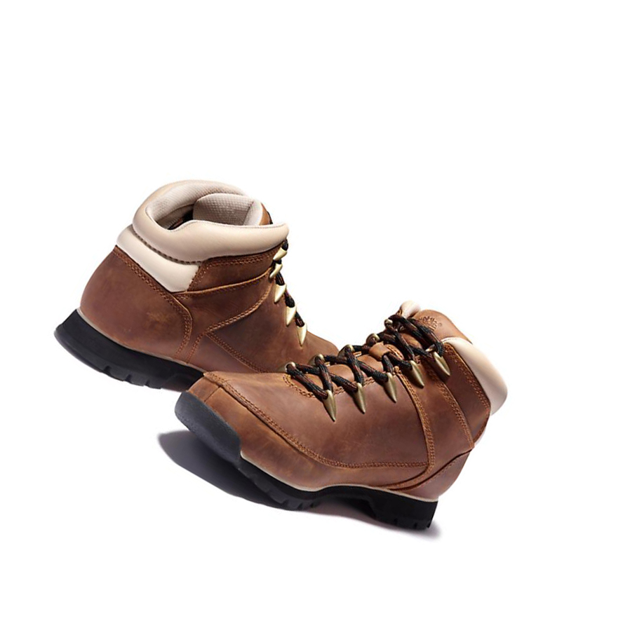 Botas Montaña Timberland Euro Sprint Hiker Hombre Marrones Blancas | ES-RPFQD09