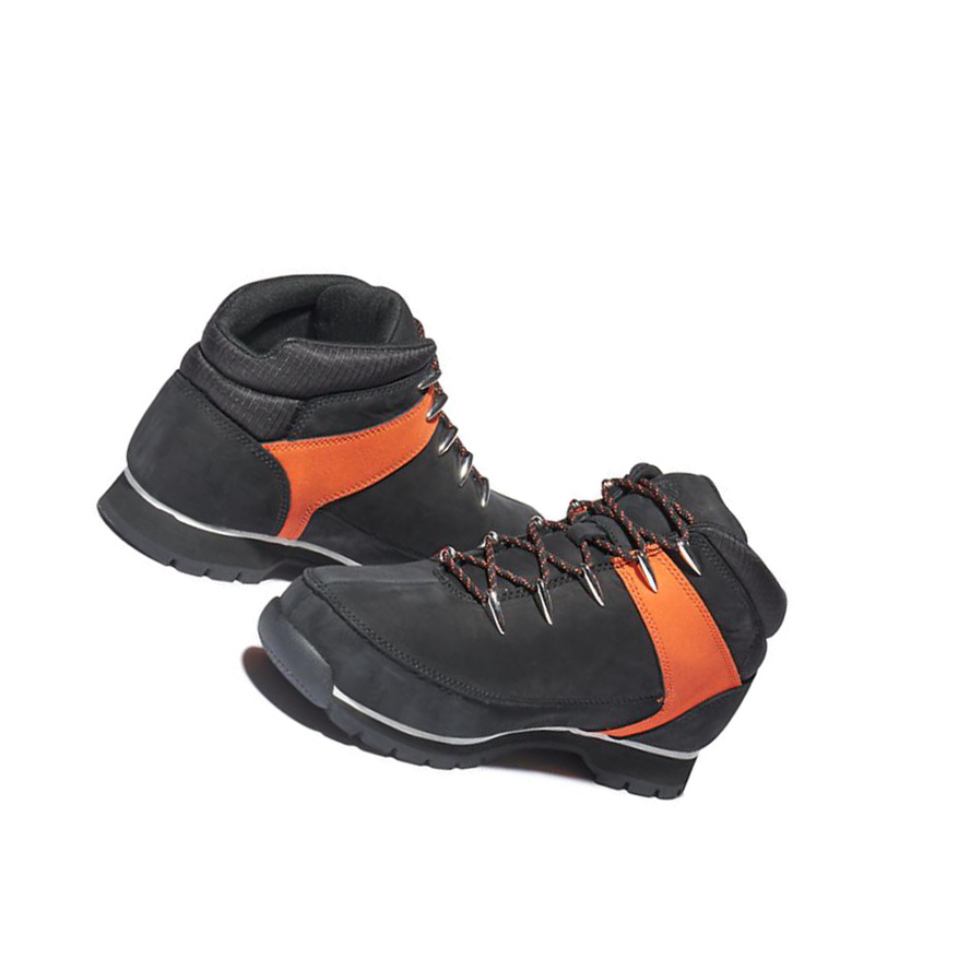 Botas Montaña Timberland Euro Sprint Hiker Hombre Negras Naranjas | ES-VSUBT07