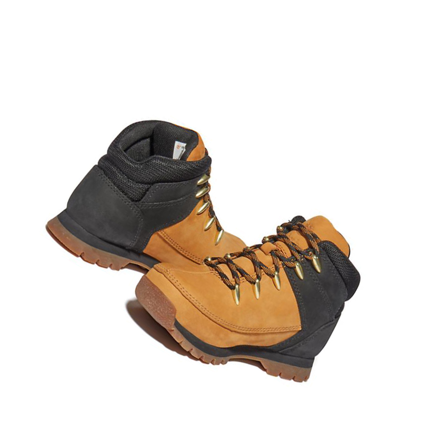 Botas Montaña Timberland Euro Sprint Mid Hiker Niños Amarillo Negras | ES-AJOZH21