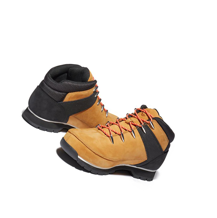 Botas Montaña Timberland Euro Sprint Orange-laced Hiker Hombre Amarillo Negras | ES-DIFKT59