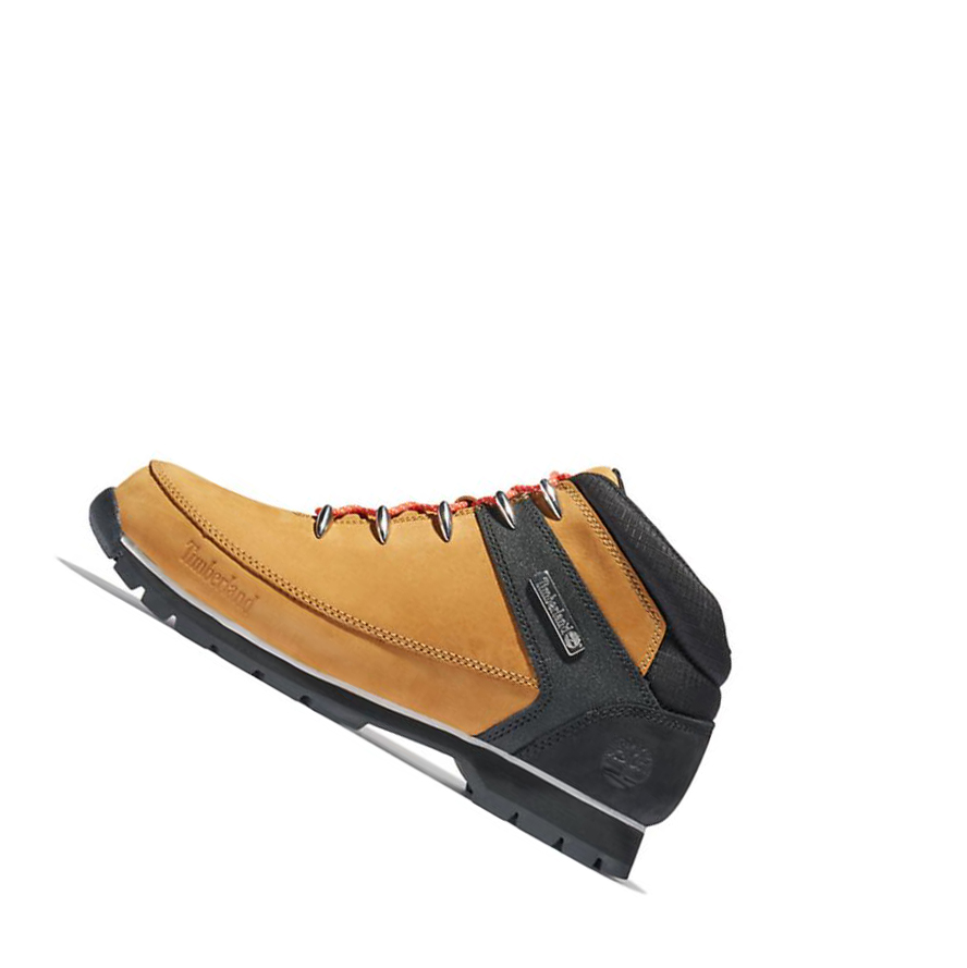 Botas Montaña Timberland Euro Sprint Orange-laced Hiker Hombre Amarillo Negras | ES-DIFKT59