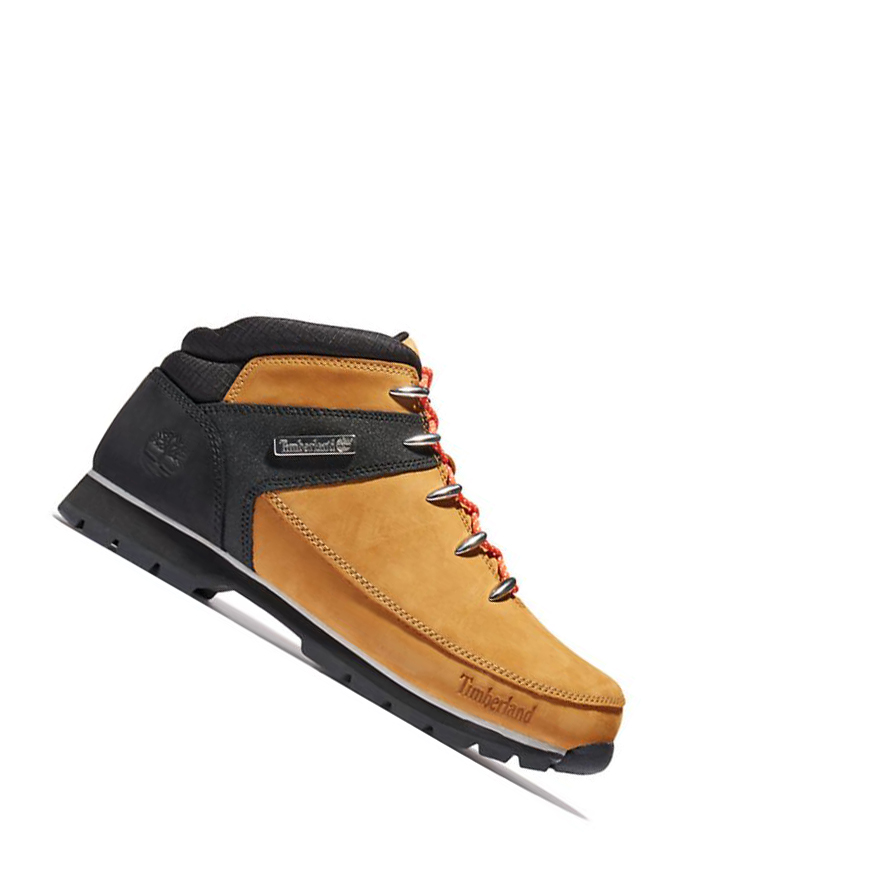 Botas Montaña Timberland Euro Sprint Orange-laced Hiker Hombre Amarillo Negras | ES-DIFKT59