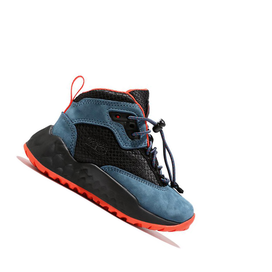 Botas Montaña Timberland Solar Wave GreenStride™ Niños Azules | ES-MQXOJ48