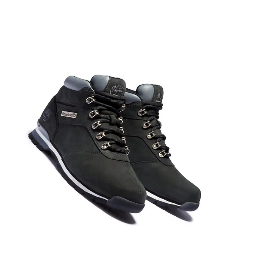 Botas Montaña Timberland Splitrock Nubuck Mid Hiker Hombre Negras | ES-AYKFM19