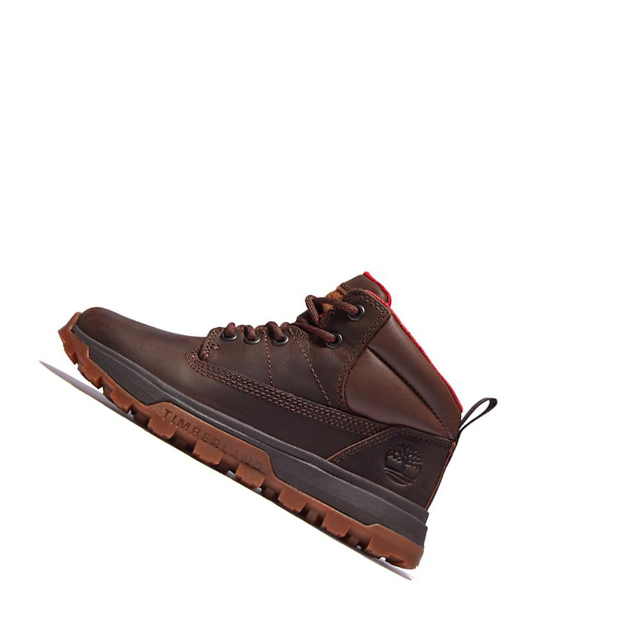 Botas Montaña Timberland Treeline Mid Hiker Niños Marrones Oscuro | ES-KMYDQ89