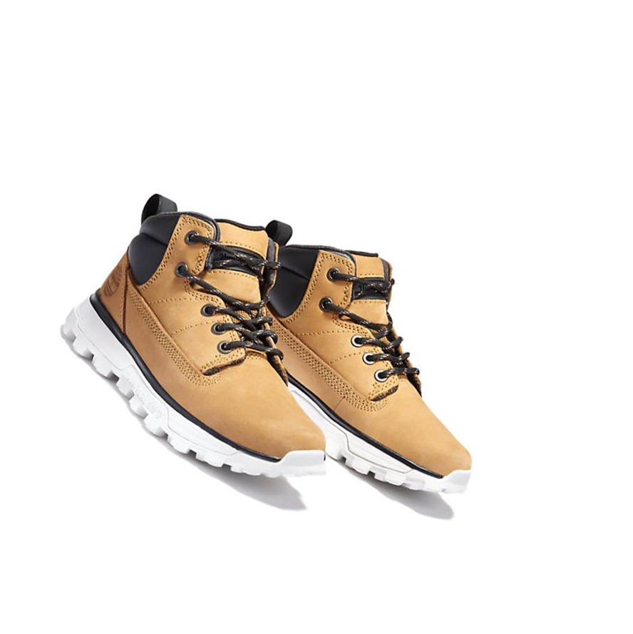 Botas Montaña Timberland Treeline Mid Hiker Niños Amarillo | ES-LQNZB54