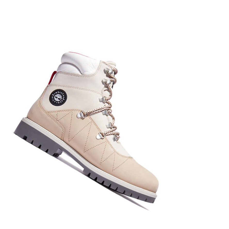 Botas de Invierno Timberland Tommy Hilfiger x Timberland® Re-imagined 110 EK+ Hiker Mujer Beige | ES-UVKCO83