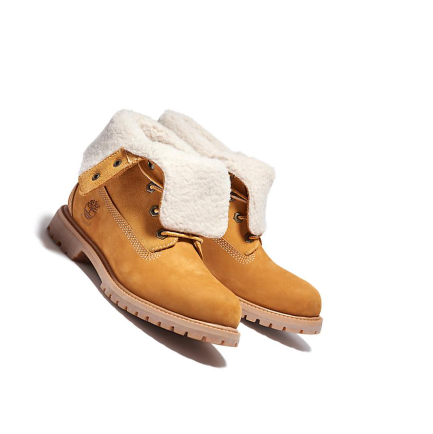 Botines Timberland Authentic Fold-over Mujer Amarillo | ES-NEMVO59