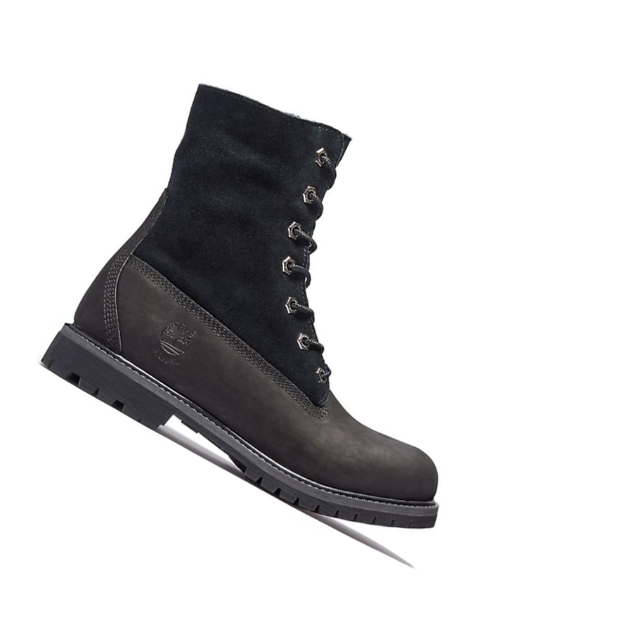 Botines Timberland Authentic Fold-over Mujer Negras | ES-SBLOI75