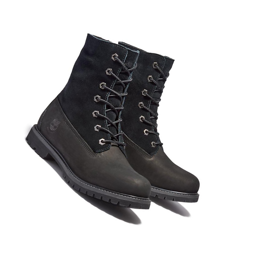 Botines Timberland Authentic Fold-over Mujer Negras | ES-SBLOI75