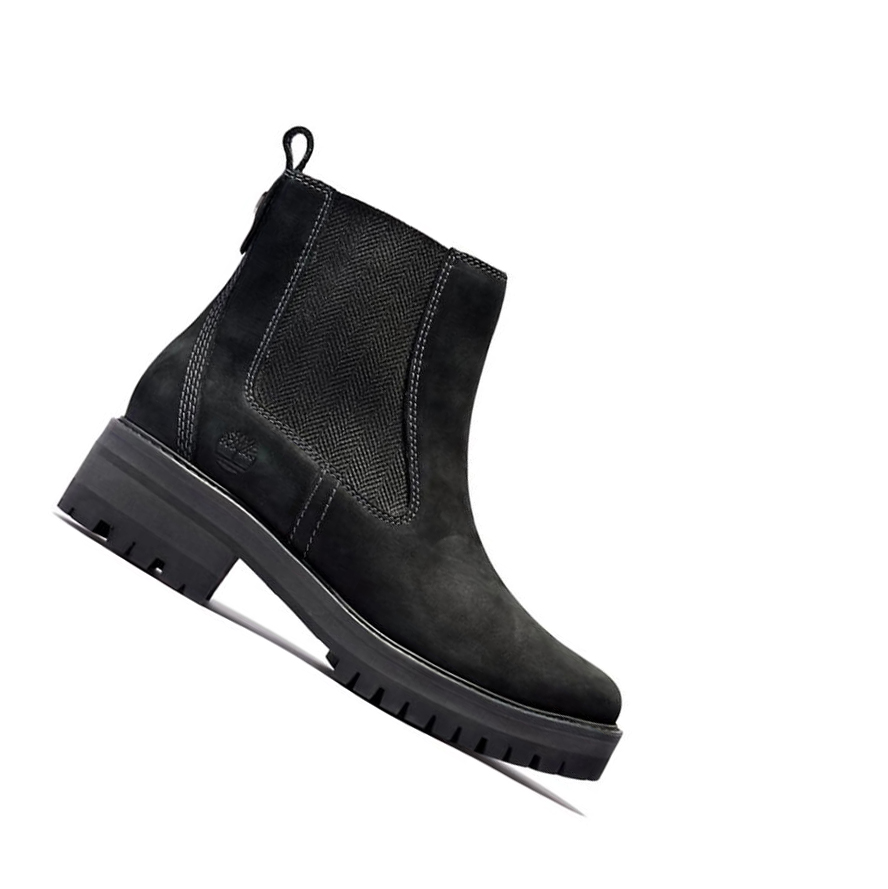 Botines Timberland Courmayeur Chelsea Mujer Negras | ES-HSECD79