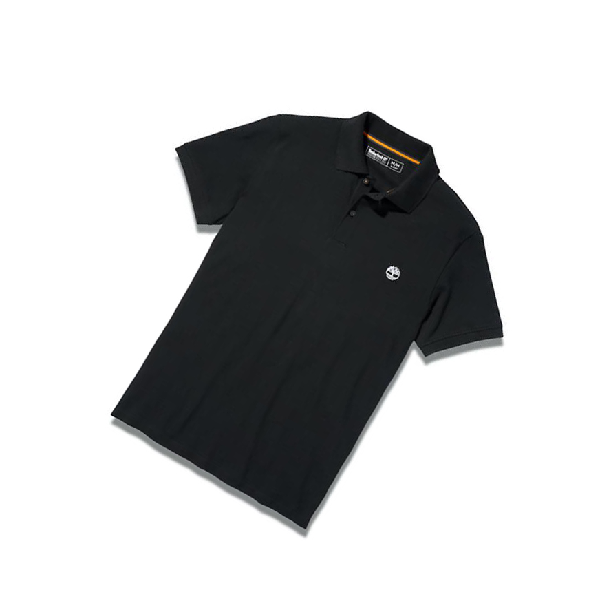 Camisa Polo Timberland Merrymeeting River Hombre Negras | ES-LMWAD40