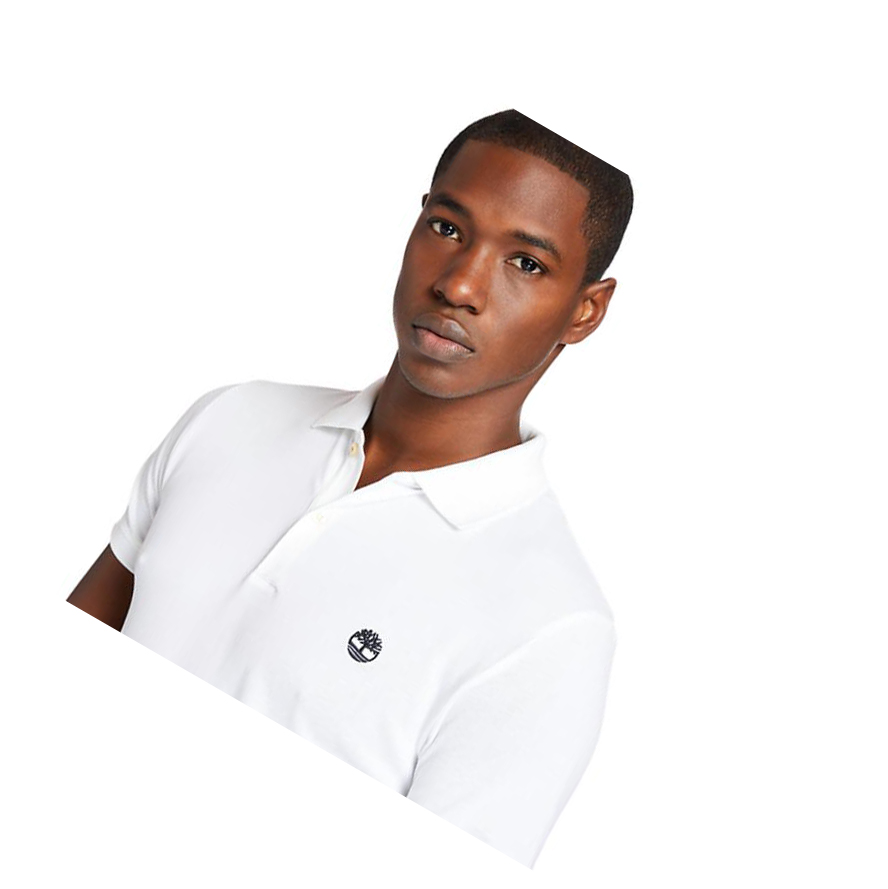 Camisa Polo Timberland Merrymeeting River Hombre Blancas | ES-WAVUB26