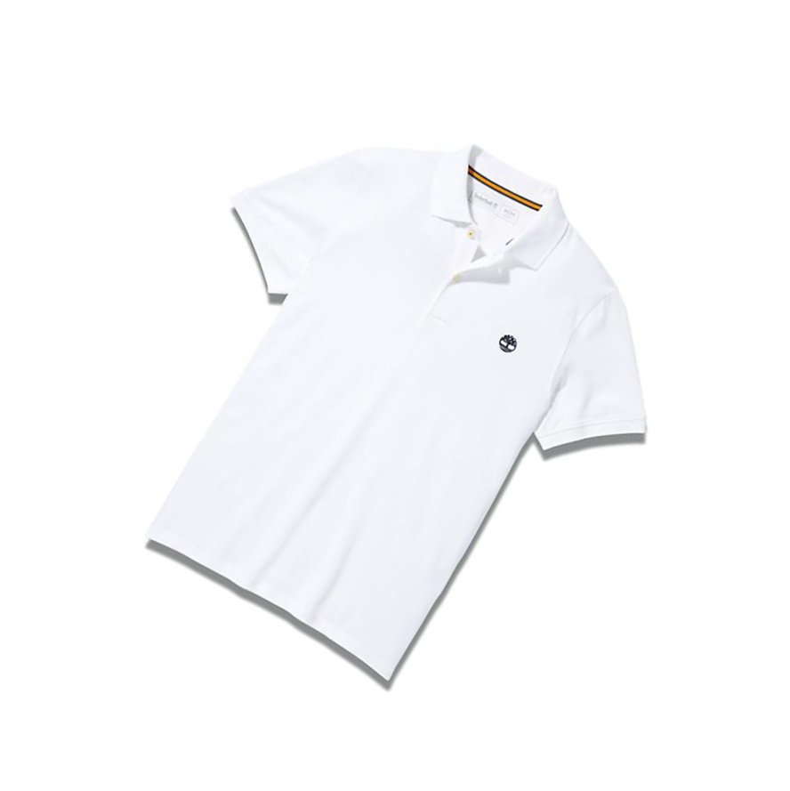 Camisa Polo Timberland Merrymeeting River Hombre Blancas | ES-WAVUB26