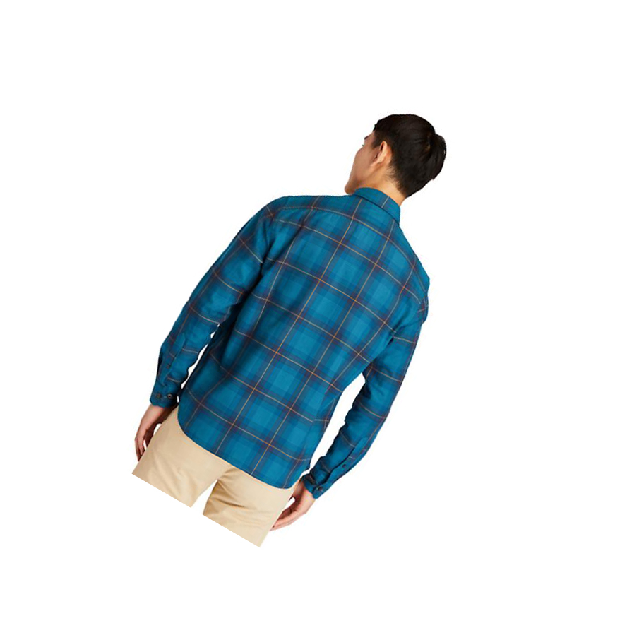 Camisas Timberland Back River Herringbone Hombre Azul Marino | ES-ZRPEQ67