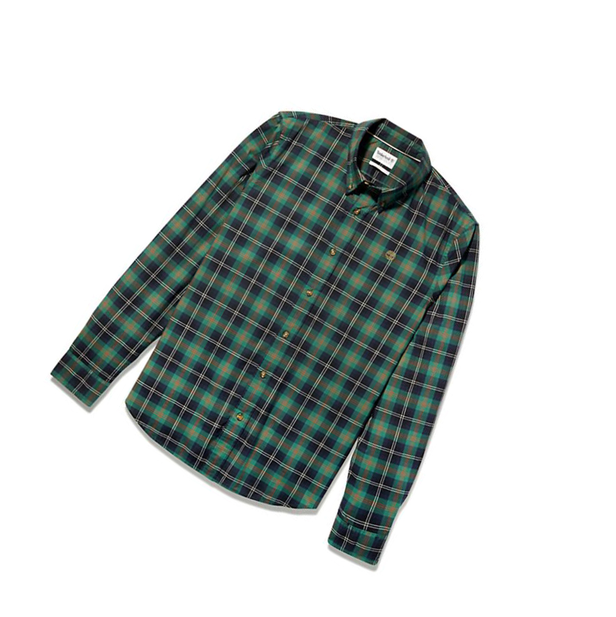 Camisas Timberland Eastham River Tartan Hombre Verde | ES-XSAGL80