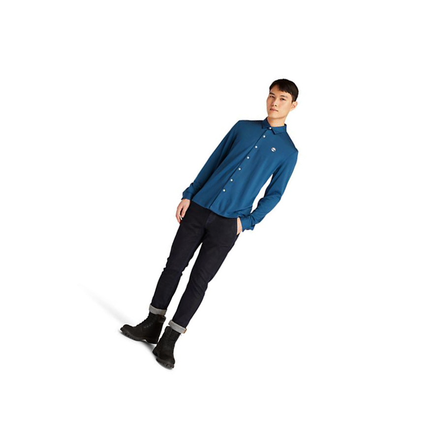 Camisas Timberland Eco-ready Hombre Azules | ES-WUSKM13