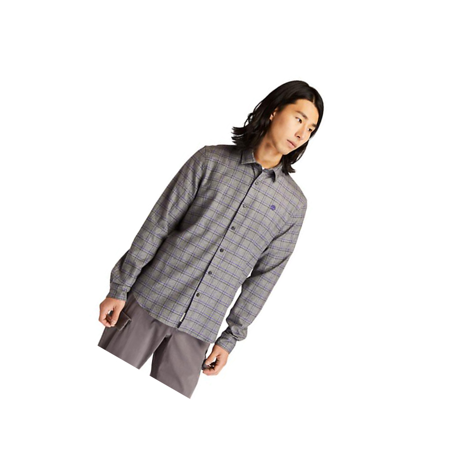 Camisas Timberland Flannel Checked Hombre Gris | ES-YSMTU71