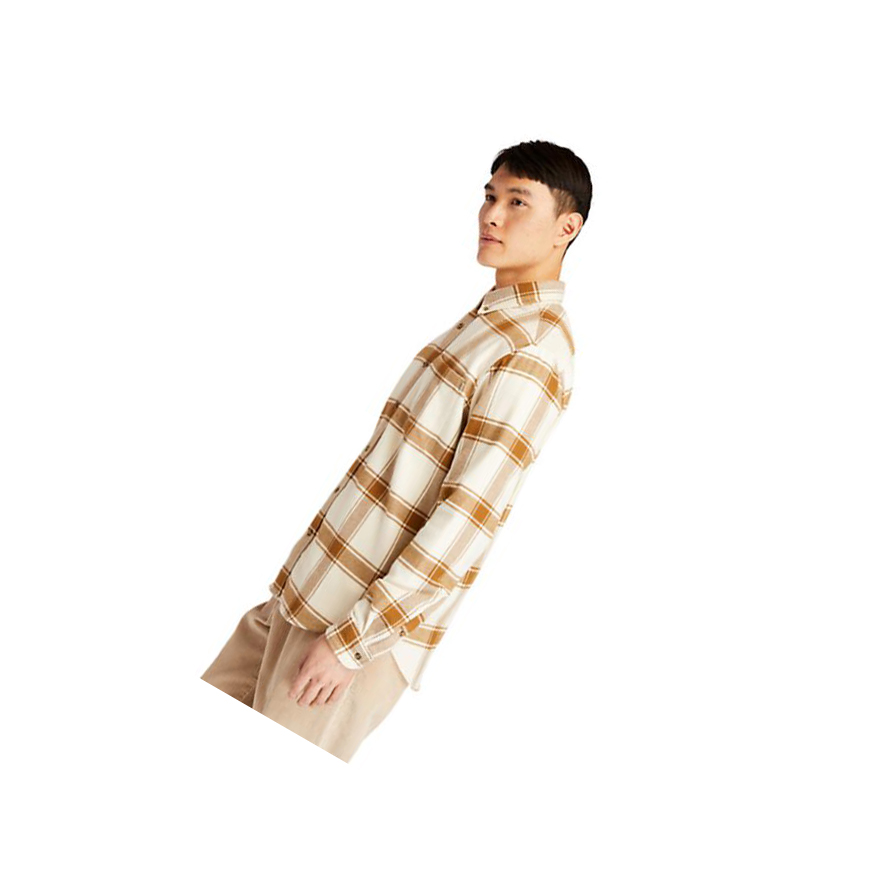 Camisas Timberland Heavy Flannel Checked Hombre Beige | ES-DLMRQ18