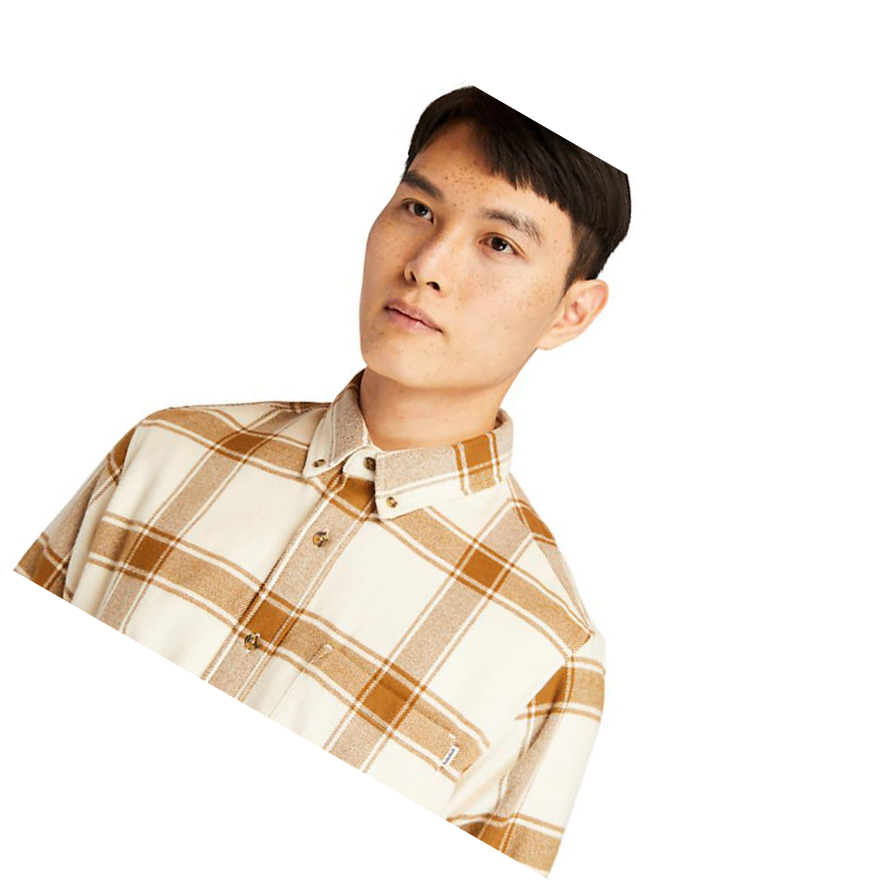 Camisas Timberland Heavy Flannel Checked Hombre Beige | ES-DLMRQ18