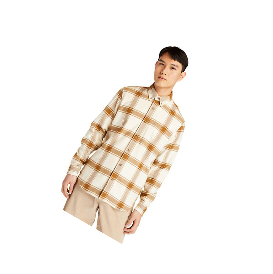 Camisas Timberland Heavy Flannel Checked Hombre Beige | ES-DLMRQ18