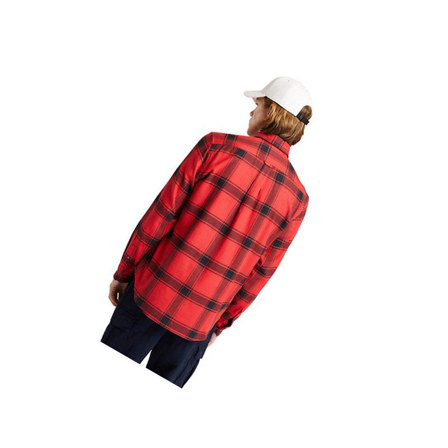 Camisas Timberland Heavy Flannel Checked Hombre Rojas | ES-HZDPO52