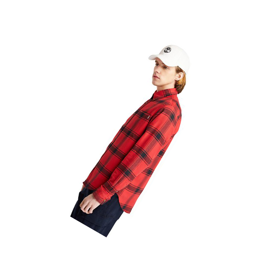 Camisas Timberland Heavy Flannel Checked Hombre Rojas | ES-HZDPO52