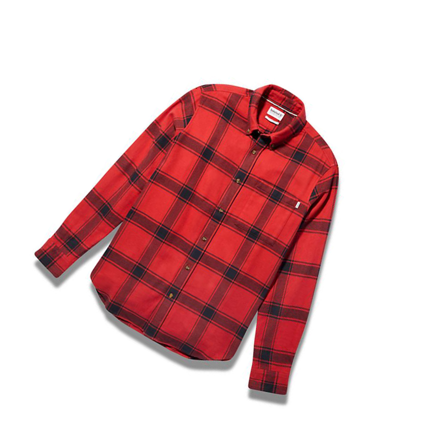 Camisas Timberland Heavy Flannel Checked Hombre Rojas | ES-HZDPO52