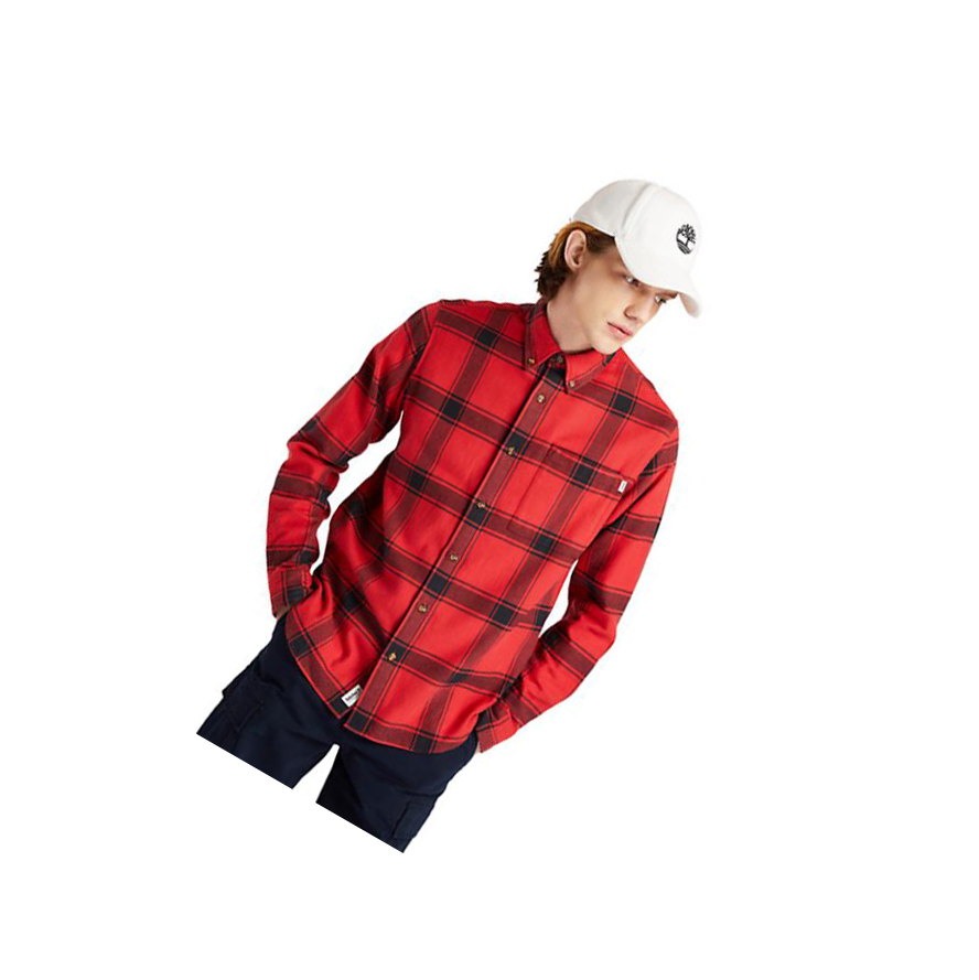 Camisas Timberland Heavy Flannel Checked Hombre Rojas | ES-HZDPO52