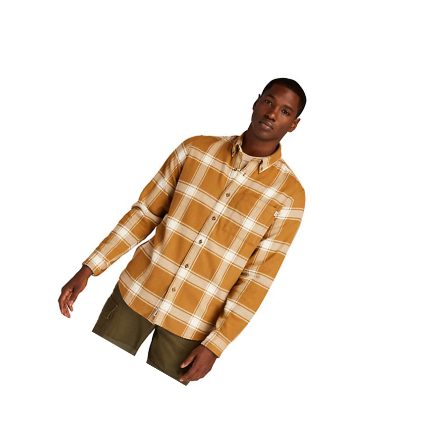 Camisas Timberland Heavy Flannel Checked Hombre Marrones | ES-KYZAC02