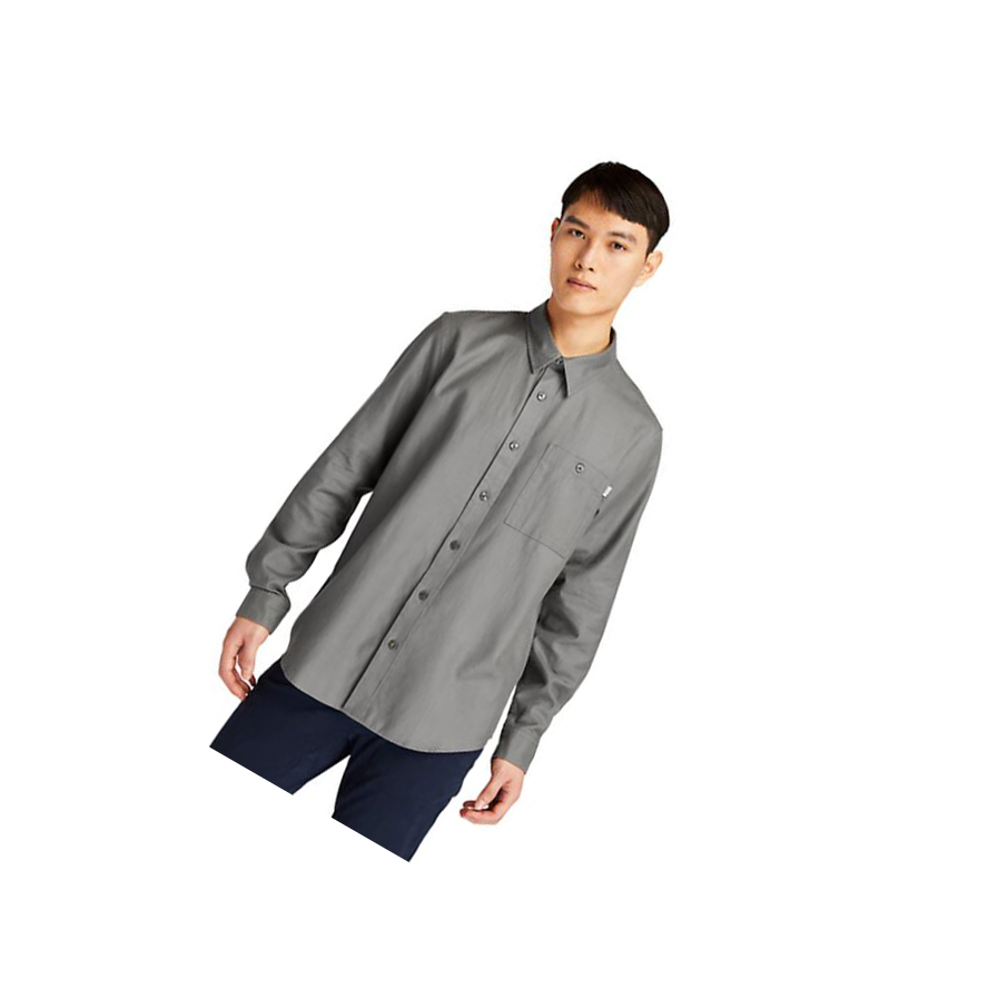 Camisas Timberland Long-sleeved Hombre Gris | ES-BDGTP48