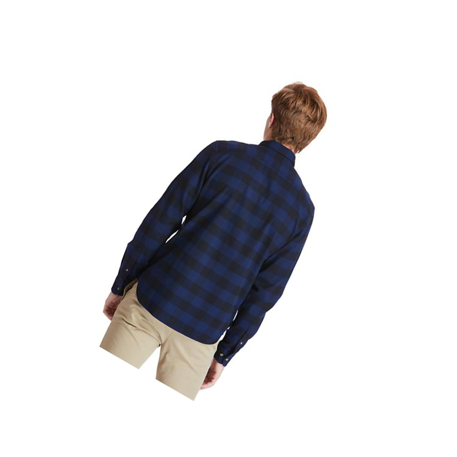 Camisas Timberland Mascoma River Checked Hombre Azul Marino | ES-GTENC23