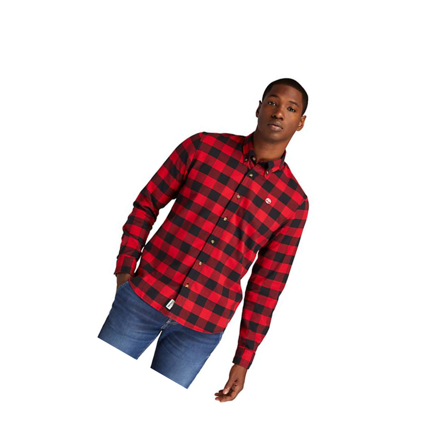 Camisas Timberland Mascoma River Checked Hombre Rojas | ES-IJNFX23