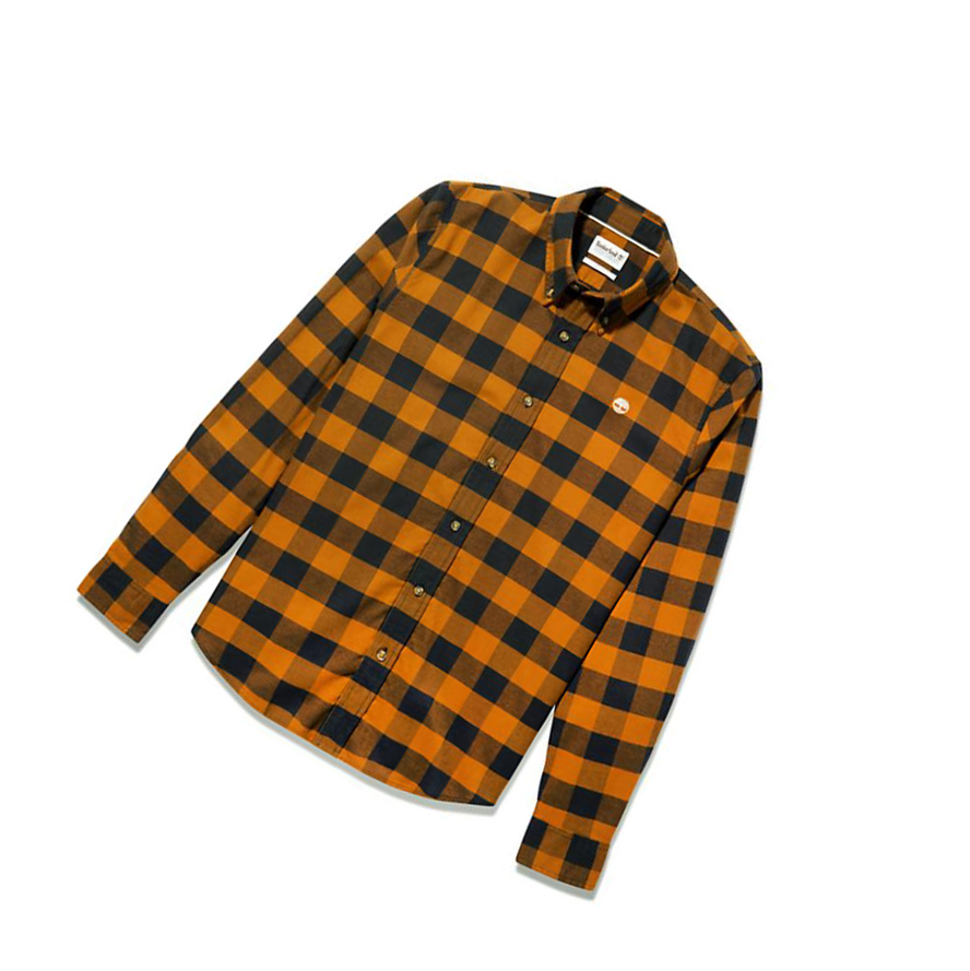 Camisas Timberland Mascoma River Checked Hombre Marrones | ES-SQOJG56