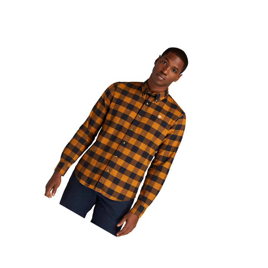 Camisas Timberland Mascoma River Checked Hombre Marrones | ES-SQOJG56