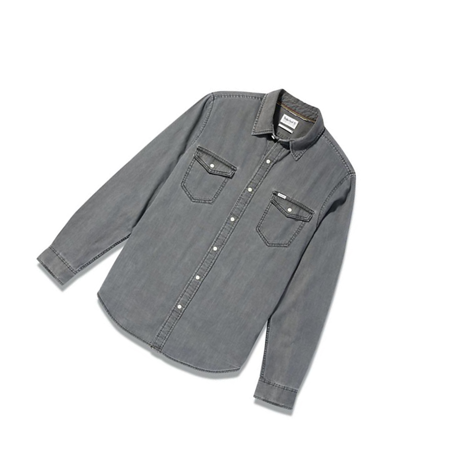 Camisas Timberland Mumford River Denim Hombre Gris | ES-DCYMR35